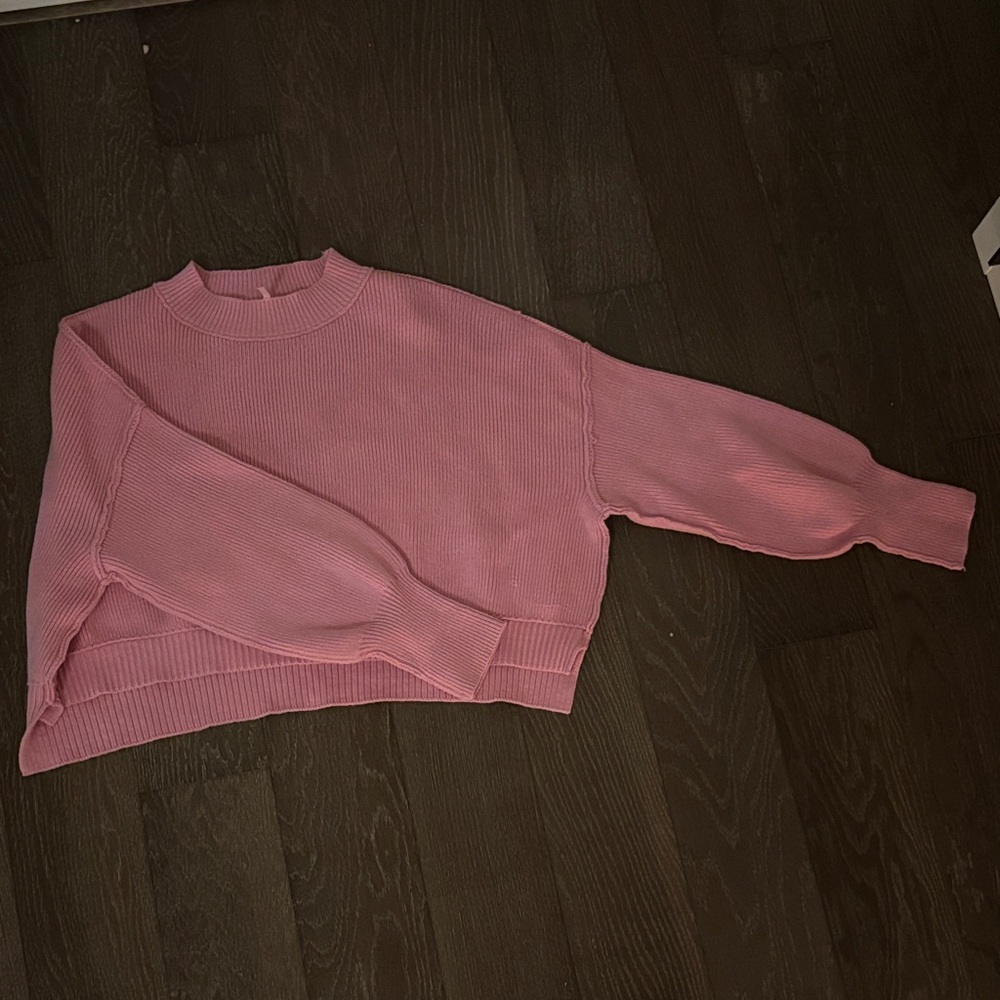 Pink Free People Sweater